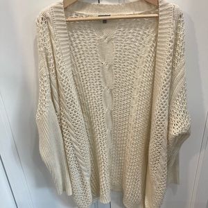 Crochet cream cardigan